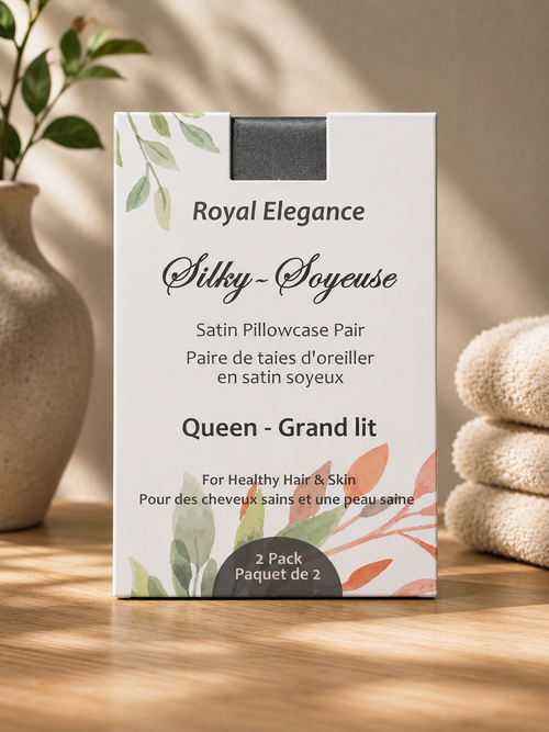 Silky Satin Pillowcase - Midnight Grey