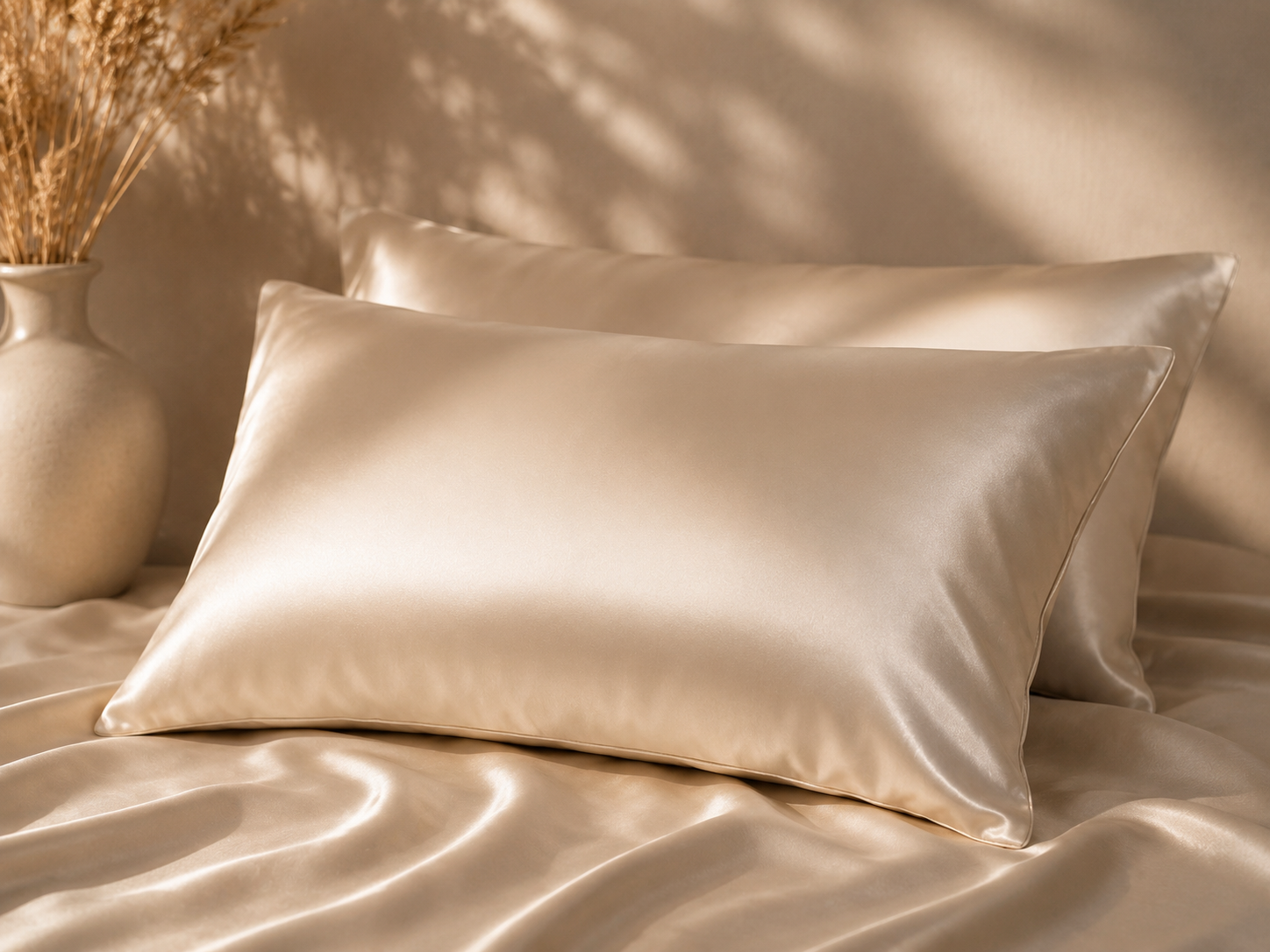Silky Satin Pillowcase - Champagne