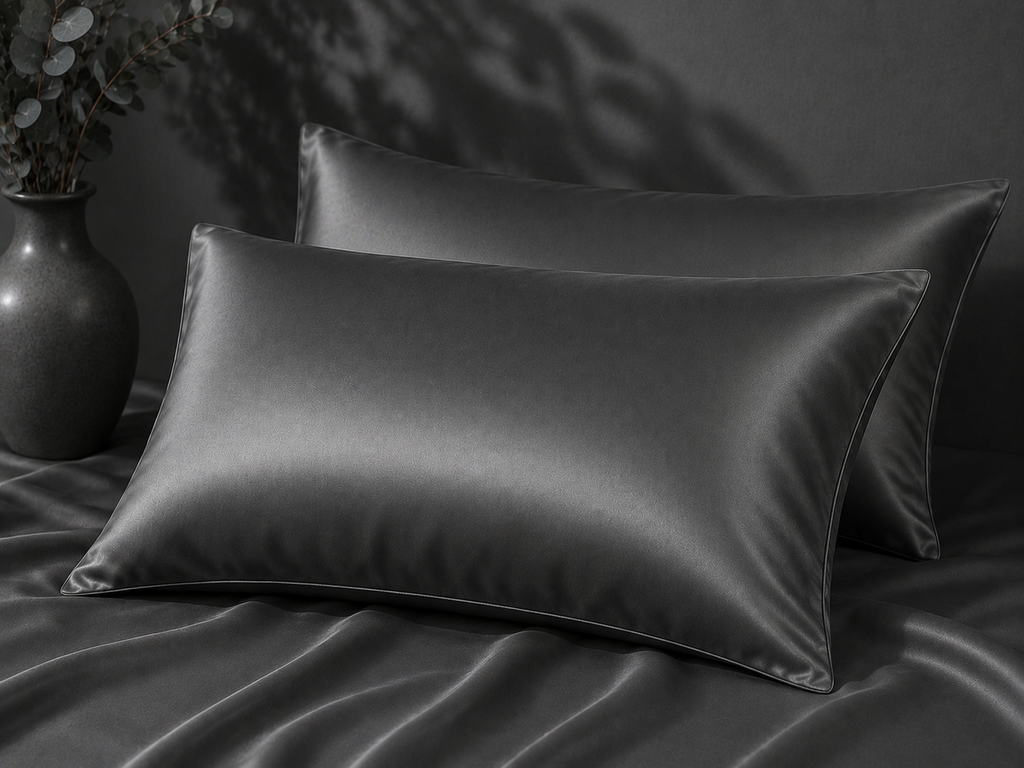 Silky Satin Pillowcase - Midnight Grey