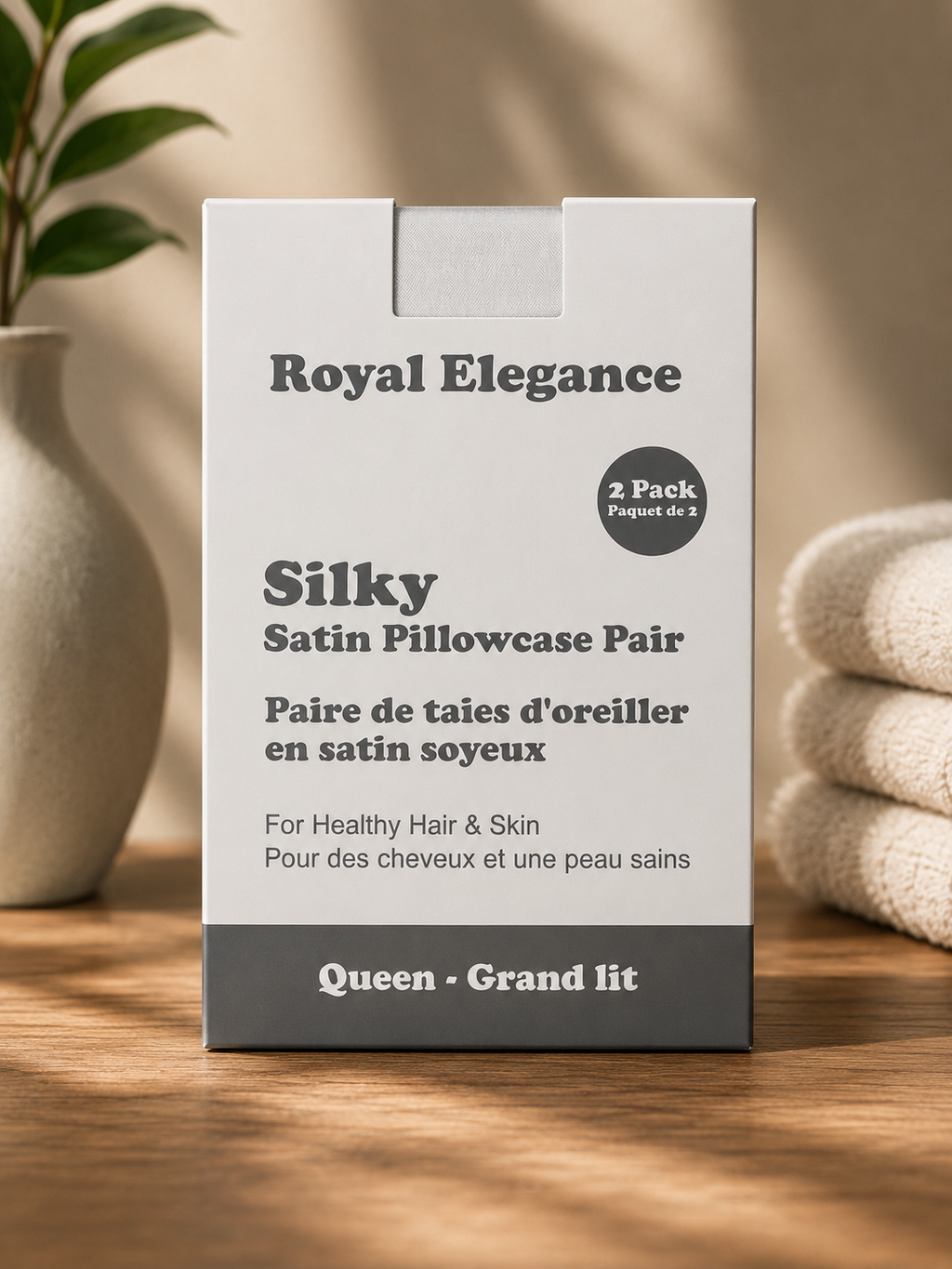 Silky Satin Pillowcase - Ivory Pearl
